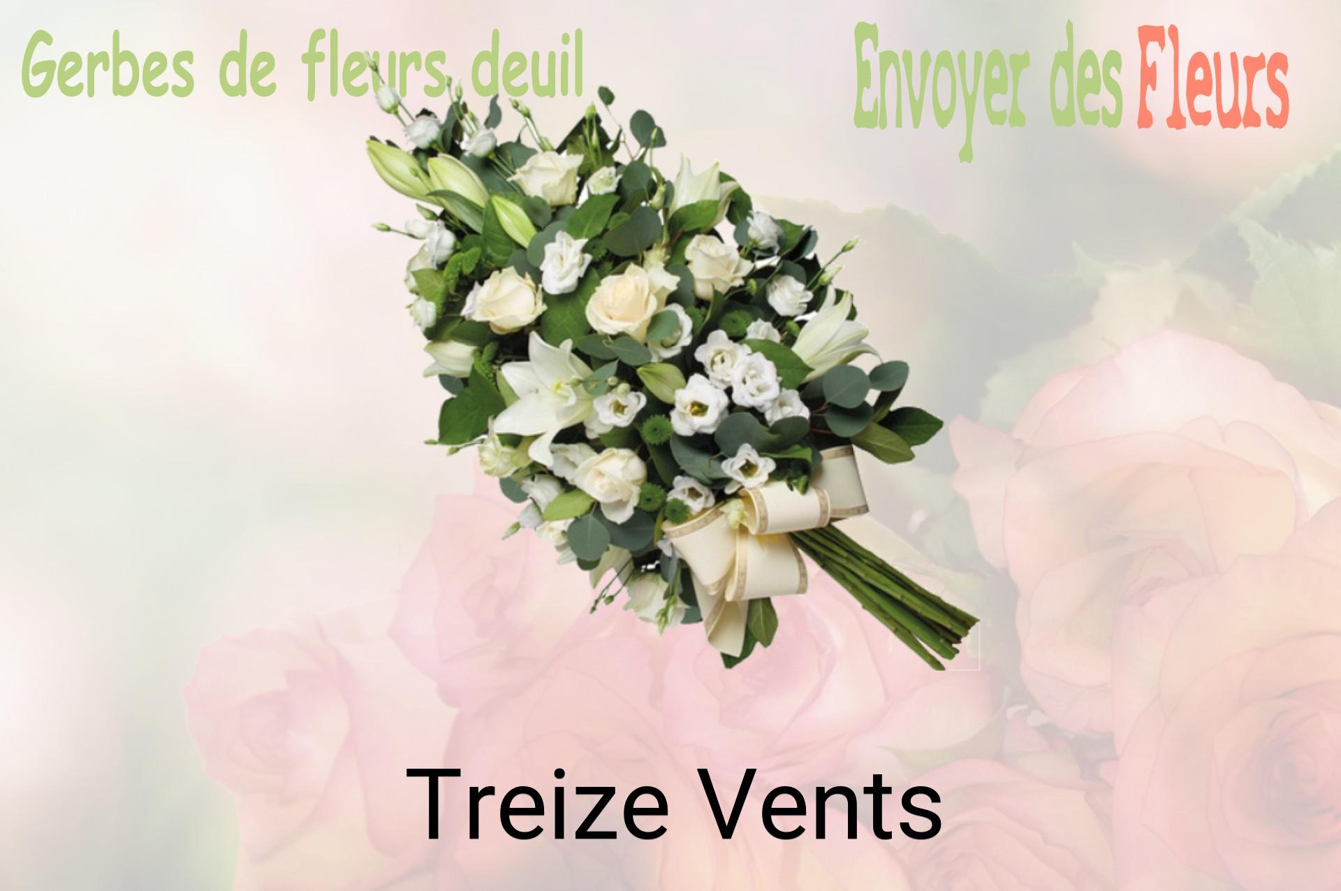 Gerbe de fleurs de deuil livrée à Treize-Vents